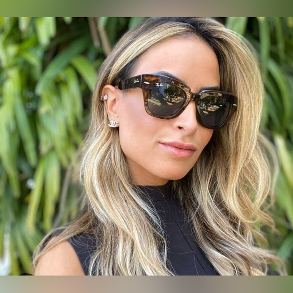 Ray-Ban State Street Women’s Fashion Sunglasses RB2186 Brown Tortoise Smoke 350 - Picture 8 of 8